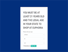 Tablet Screenshot of euphoriavaporoutlet.com